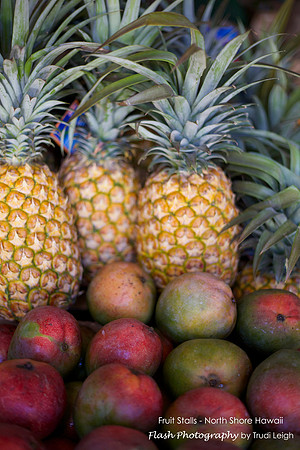 Road side fruit stalls, North Shore Hawaii