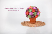 Flower pot of 48 tiny cup cakes