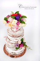 Wedding Cake - Buttercake with Carmel & Chocolate filling