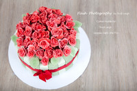 Chocolate Mudcake with hand gum paste roses