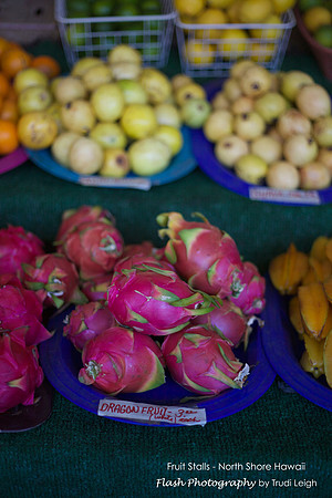 Road side fruit stalls, North Shore Hawaii