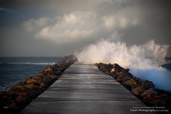 Newcastle Breakwall Nobbys Beach